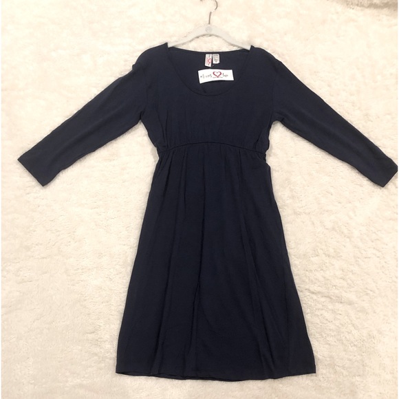 NWT Navy Blue Times Two Maternity Dress, size Medium - Picture 8 of 10